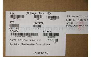 Lenovo 5M10Z41309 C-Cover with keyboard, Norwegian, Black, Backlight, UK