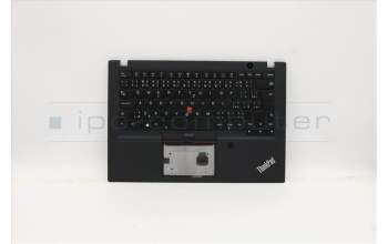 Lenovo 5M10Z41368 C-Cover with keyboard, Czech Slovakian, Black, Backlight, FingerPrint, UK