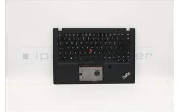 Lenovo 5M10Z41422 C-Cover with keyboard, Portuguese, Black, Backlight, FingerPrint, UK