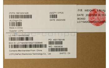Lenovo 5M10Z41426 MECH_ASM CCov BL KBD SLV UK(LTN)BK FPR