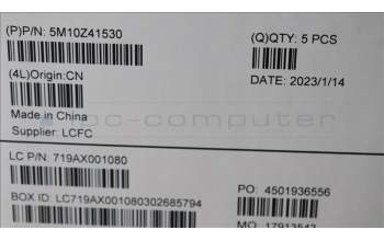 Lenovo 5M10Z41530 MECH_ASM Cc BLKB NORDIC UK(S)BK FPR_NFC