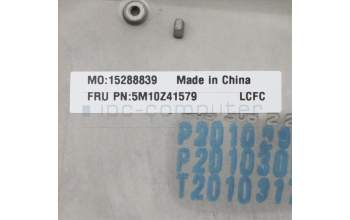 Lenovo 5M10Z41579 C-Cover with keyboard, French, Silver, Backlight, Fingerprint, NFC