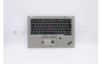 Lenovo 5M10Z41595 C-Abdeckung mit Tastatur, Italienisch, Silber, Hintergrundbeleuchtung, Fingerabdruck