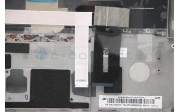 Lenovo 5M10Z54182 C-Cover with keyboard, German, Black, Backlight, UK