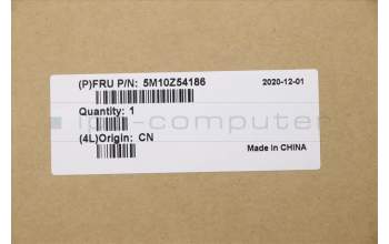 Lenovo 5M10Z54186 C-Cover with keyboard, Hebrew, Black, Backlight, US