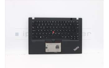 Lenovo 5M10Z54207 C-Cover with keyboard, Portuguese, Black, Backlight, UK