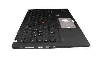 5M10Z54257 original Lenovo keyboard incl. topcase DE (german) black/black with backlight and mouse-stick