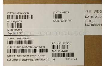 Lenovo 5M10Z54300 C-Cover with keyboard,UK English,Black,Backlight