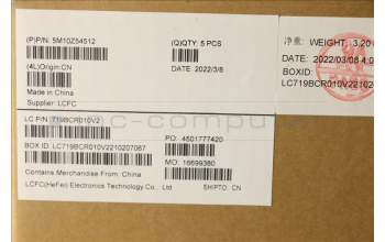 Lenovo 5M10Z54512 MECH_ASM KBD SPA(Pri) Pat UK BK
