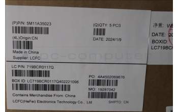 Lenovo 5M11A35023 MECH_ASM KBD EURO ENG BL(Sun) Pat US BK