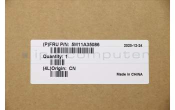 Lenovo 5M11A35086 C-Cover with keyboard, Greek, Black, Backlight, Fingerprint