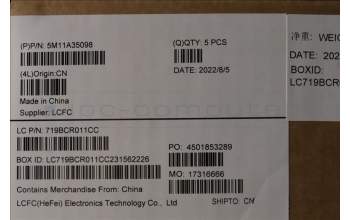 Lenovo 5M11A35098 MECH_ASM KBD NOR BL(Sun) Pat FPR UK BK