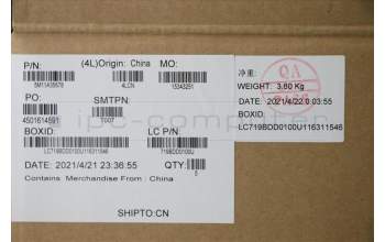 Lenovo 5M11A35678 MECH_ASM KB HUN(P)UK BK