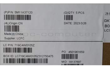 Lenovo 5M11A37120 MECH_ASM KBDW/C NOR (SUN) UK BK