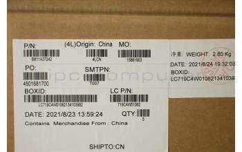 Lenovo 5M11A37242 MECH_ASM KBDW/C CZE/SLK BKLT(SUN) UK BK