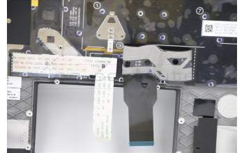 Lenovo 5M11A37599 C-Cover with keyboard,German,Black,Backlight,WWAN