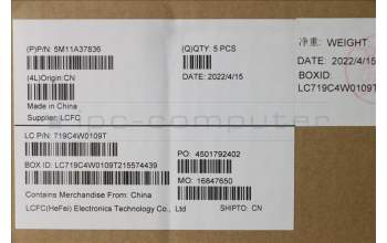 Lenovo 5M11A37836 MECH_ASM KBDW/C EURO ENG BKLT(CHY) US GY