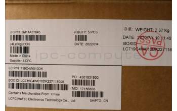 Lenovo 5M11A37845 MECH_ASM KBDW/C FRA/ENG BKLT(CHY) UK GY