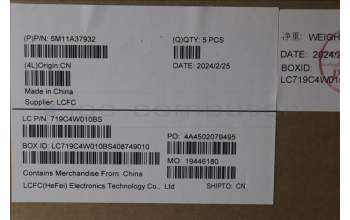 Lenovo 5M11A37932 MECH_ASM KBDW/C THAI BKLT(CHY) US GY