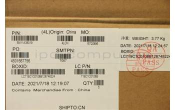 Lenovo 5M11A38019 MECH_ASM KB C FRA(PMX)PT UK BK