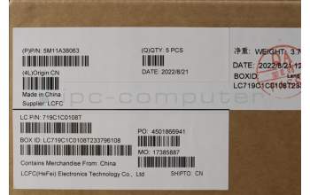 Lenovo 5M11A38063 MECH_ASM KB C POR(TSG)PT UK BK