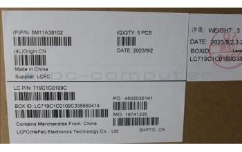 Lenovo 5M11A38102 MECH_ASM KB C TUR(SRX)PT UK BK