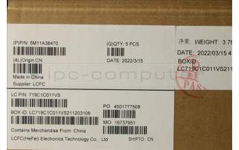 Lenovo 5M11A38470 MECH_ASM KB C ITA(PMX)PT FP UK BK