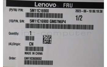 Lenovo 5M11C16900 WIFI cover with label