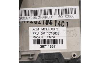 Lenovo 5M11C18602 MECH_ASM WW C-Cvr+SPA KB ASM,CHY
