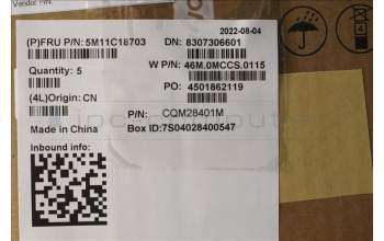 Lenovo 5M11C18703 C-Cover with keyboard, Estonian, WWAN, UK