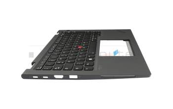 5M11C18789 original Lenovo keyboard incl. topcase DE (german) black/grey with backlight and mouse-stick (no WWAN)