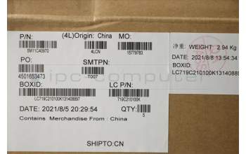 Lenovo 5M11C40970 C-Cover with keyboard, Portuguese, Grey, WLAN, UK