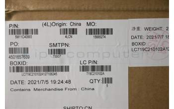 Lenovo 5M11C40993 C-Cover with keyboard, Arabic, Grey, WWAN, US