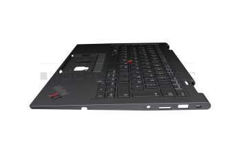 5M11C40999 original Lenovo keyboard incl. topcase DE (german) grey/grey with backlight and mouse-stick