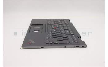 Lenovo 5M11C41031 C-Cover with keyboard, Bulgarian, Storm Grey, WLAN, UK