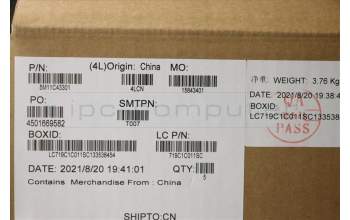 Lenovo 5M11C43301 MECH_ASM KB C IND ENG(PMX)PT FP US BK