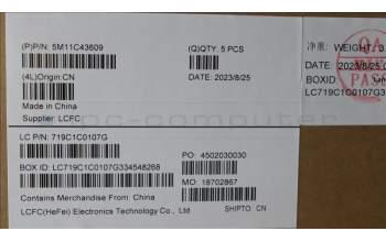 Lenovo 5M11C43609 MECH_ASM KB C EUROENG BKLT(TSG)PT US BK