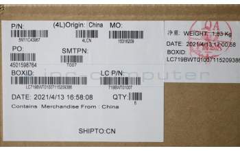 Lenovo 5M11C43967 MECH_ASM FRU IR BZL Sheet+FHD/LP Tape GY