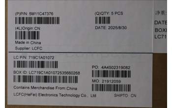 Lenovo 5M11C47376 MECH_ASM KB C IND ENG(SRX)PT FPR USBK
