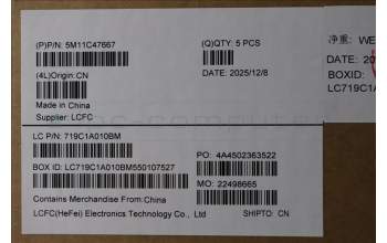 Lenovo 5M11C47667 MECH_ASM KB C UKE BKLT(TSG)PT FPR UKBK