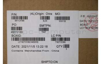 Lenovo 5M11C47888 C-Abdeckung mit Tastatur, Bulgarisch, schwarz, Hintergrundbeleuchtung, GB