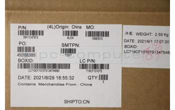 Lenovo 5M11C47972 MECH_ASM KBD W/C POR BKLT(SUN) UK BK