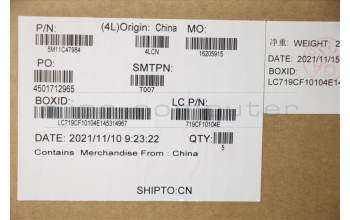 Lenovo 5M11C47984 MECH_ASM KBD W/C SPA BKLT(SUN) UK BK