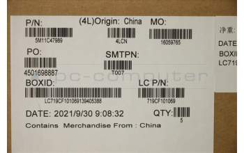 Lenovo 5M11C47989 MECH_ASM KBD W/C SWS BKLT(CHY) UK BK