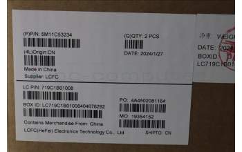 Lenovo 5M11C53234 MECH_ASM GRP KBD BZL,DEN,WL,DB,CHY