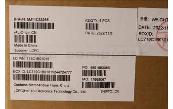 Lenovo 5M11C53265 MECH_ASM GRP KBD BZL,BEL,WW,DB,CHY