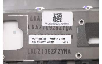 Lenovo 5M11C53281 MECH_ASM GRP KBD BZL,IND ENG,WW,DB,CHY