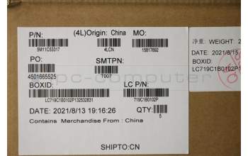 Lenovo 5M11C53317 MECH_ASM GRP KBD BZL,IND ENG,WL,DB,SUN