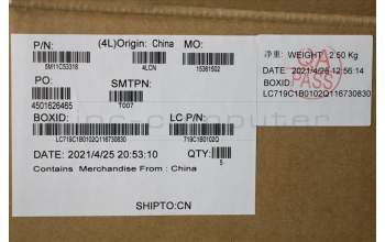 Lenovo 5M11C53318 MECH_ASM GRP KBD BZL,ITA,WL,DB,SUN