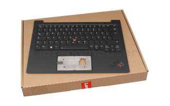 5M11C53348 original Lenovo keyboard incl. topcase DE (german) black/black with backlight and mouse-stick